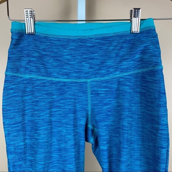 Prana XS Turquoise Tori Yoga Capri Dragonfly Leggings Jewel Tone Boho Running - Picture 4 of 8